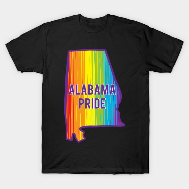 Alabama Pride - LGBTQ T-Shirt by Manfish Inc.